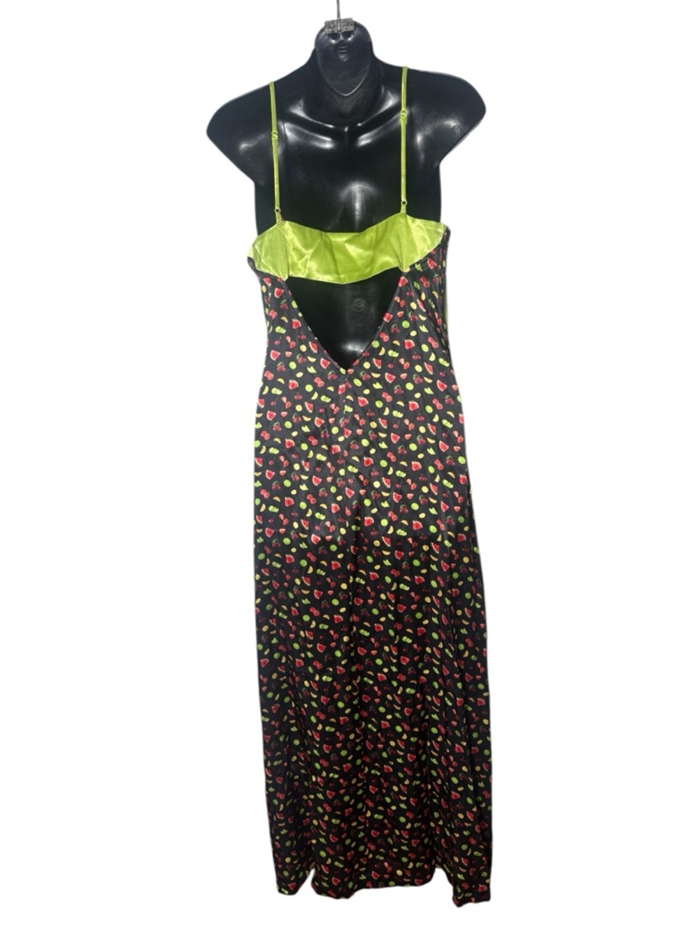 Terez New York women’s medium fruit salad colorblock satin maxi dress vacation - Picture 6 of 7